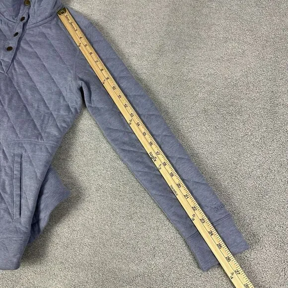Marmot Sweater Womens Small Blue Quilted 1/4 Snap Pullover Casual Outdoor - Picture 10 of 11